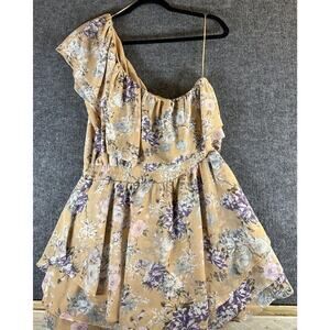 Free The Roses Romper Large Yellow Floral Fairy Core Whimsical